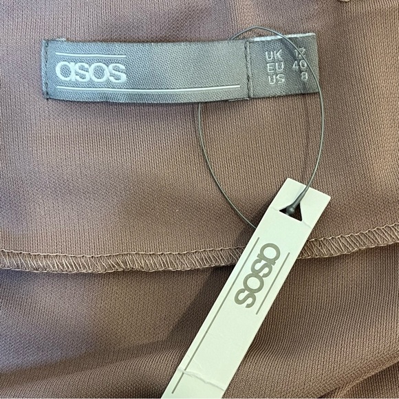 NWT ASOS Draped Asymmetrical Hem Dress - Picture 5 of 6